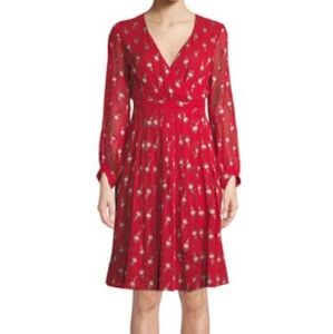 Ba&sh 0 Memory Floral Wrap Silk Blend Dress P1